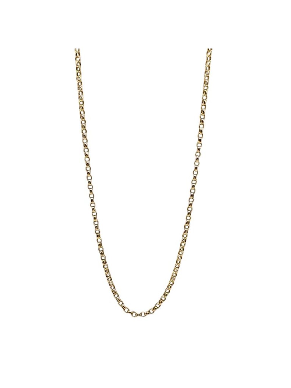 Whiting And Davis Gold Tone Rolo Chain Necklace Vintage 24.5 in
